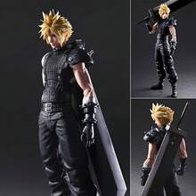 Tượng sưu tầm PVC chất lượng cao của nhân vật chính trong anime/game đẹp trai cầm kiếm, mặc trang phục chiến đấu màu đen thời trang, phù hợp với người hâm mộ 18+, điêu khắc và chế tác tỉ mỉ, món quà tuyệt vời cho game thủ và những người đam mê văn hóa Otaku - Nhiều màu - Xem 2