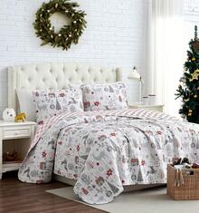 Full/Queen Quilt Bedding Set, Microfiber Quilts Queen Size, Coverlet, Stain & Pet Hair Resistant Bedding, Full Size Bedspread With 2 Pillow Shams, Bone, 2025 - 霍莉.喬利 - 查看 7