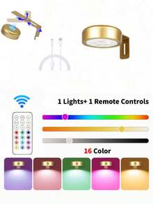 1/3/6 piezas Focos LED recargables por USB, luces de decoración para cuadros, lámparas de pared inalámbricas de metal con luces LED para cuadros, luces de hadas, lámparas de mesa, luces LED, luces nocturnas, lámparas de iluminación, luces de lectura, lámparas de pared regulables con toque, superficie pulida, adecuadas para decoración de pared, sala de estar, dormitorio, decoración navideña, también para galería, decoración de dormitorio, escalera, pasillo - Batería de polímero de litio de 1500mAh