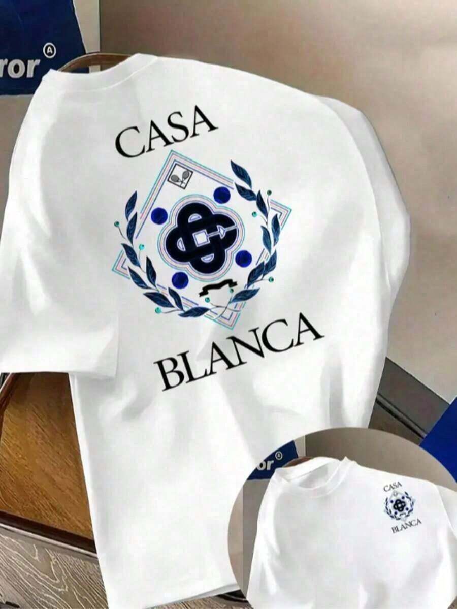 Men's Casa Blanca T-Shirt - Summer T-Shirt With Casa Blanca Print, Lightweight And Breathable For Casual Or Formal Looks, Artistic Design, Guaranteed Comfort, Short Sleeves, A Versatile Wardrobe Piece. - 白色 - 查看 1