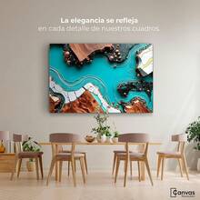 La revolución del lienzo |       Impresión de Pintura Decorativa en Lienzo |       abstracto |       Fusión artística |       Decoración de interiores |       Adecuado para Sala de Estar, Comedor, Dormitorio, Oficina Cuadro (140 x 70 cm, Panorámico) - 180 x 120 cm - Ver 5