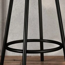 HOMCOM 3-Piece Bar Table Set With Stools, Kitchen Table, 3 Shelves, 2 Bar Stools, Modern Style, Dining Set For Dining Room, Kitchen, Steel, Oak Finish - 1 - View 4