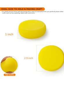 1/5/10pcs Ceramic Foam Sponges, Suitable For DIY - Round Shape, Highly Absorbent, Ideal For Coloring And Cleaning - Multicolor - View 5