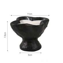 1个禅意风格水泥烛台，无焰香薰蜡烛容器，家居装饰