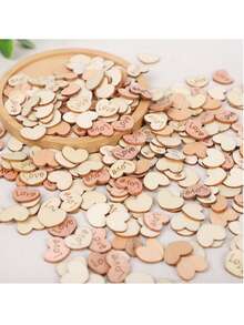 Natural Mini House Shaped Wood Pieces Christmas Wooden Ornaments Embellishment DIY Crafts New Year Xmas Party Decorations Navidad Noel Natal - Multicolor - View 2
