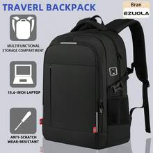 EZUOLA 15.6英寸多色时尚笔记本电脑背包，防水商务背包，适合男士，轻便，适合上学、大学、工作或旅行，可用作办公包，适合青少年和大学生，非常适合中小学生、高中生、返校季、学习用品、书包，经典休闲背包，适合男孩和男士，户外活动、旅行、徒步、工作、商务、通勤防水背包