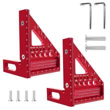 Multi-Angle Protractor With Angle Positioning Pins And T-Shaped Scribe Holes - Multi-Angle 3D Angle Ruler, Drafting Triangle Metric Measuring Tool For Woodworking, DIY Projects