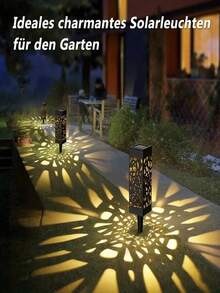 10/8/6pcs Solar-Powered Outdoor Lawn Lights With Auto On/Off Sensor, IP44 High Quality Landscape Lighting, 500mah,Solar Garden Lights With, For Pathway, Patio, Yard, Camping, Driveway - Energy-Efficient LED Landscape Lighting, Solar Garden Lights Outdoor High Quality, Pathway Illumination, Patio Decor, Sleek Design, Durable Plastic, Weatherresistant Construction, Patio Decorators, Minimalist Design, Longlasting Material, Home Gardeners, Walkway Accent, Outdoor Decor Enthusiasts, Backyard - 暖光 - 查看 4