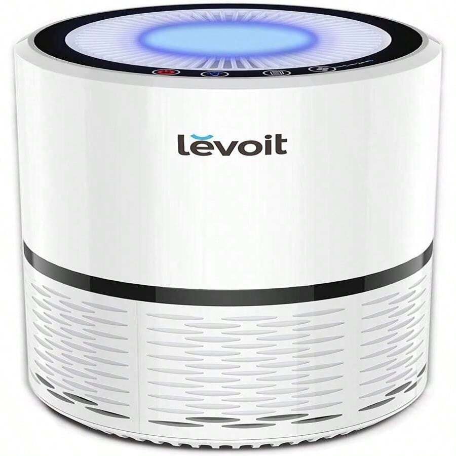 LEVOIT Air Purifier For Home Bedroom, AHAM VERIFIDE, Fresheners Filter Small Room Cleaner With Fragrance Sponge For Smoke, Allergies, Pet Dander, Odor, Dust Remover, Office, Desktop, 1 Pack, White - ColorC - 查看 1