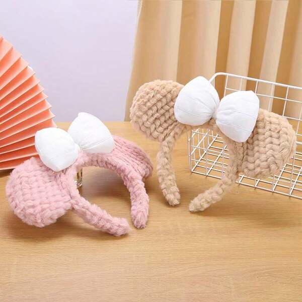 دبوس شعر وردي فاخر بشكل فراشة مع دب صغير، تصميم أنيق وجذاب، مناسب للملابس الخريفية والشتوية، مريح وغير انزلاقي للاستخدام اليومي والعناية بالبشرة