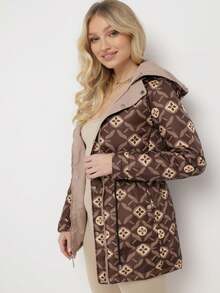 Reversible Parka Jacket With Hood And Drawstring