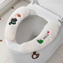 舒氏可爱猫狗图案马桶垫，柔软加厚，家用可水洗马桶垫，冬季加厚保暖，四季皆宜，温暖舒适，适用于所有马桶。