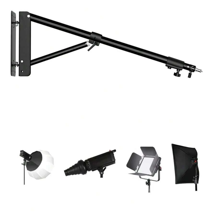 Brazo de Montaje en Pared para Estudio de Fotografía Luces Estroboscópicas de Video Longitud Máxima 53.9 pulgadas / 137 cm Giratorio Horizontal y Vertical - 100 centímetros - Ver 1