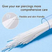 120pcs Earring Hole Cleaning Sticks, Pink & White, Ear Wax Removal Swabs, Ear Cleaner, Suitable For Travel, Ear Cleaning, Ear Cleaning Kit, Ear Cleaning Tools, Earwax Remover - Multicolor - View 3