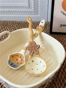 Cute Ceramic Spoon, High-Value Bread Long-Handled Soup Spoon, Ceramic Rice Spoon, Home Cartoon Spoon, Soup Spoon, Dessert Spoon, - Multicolor - View 6