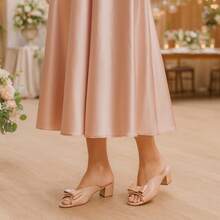 Women's Clog With Block Heel, Low, Comfortable, Evangelical, Summer Style, Round Toe, Comfortable - Krem - View 3