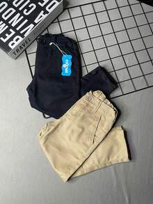 Calça Infantil Menino Esporte Fino Sarja Bolso Embutido OPLK