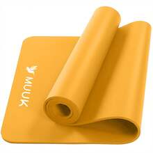 MUUK FITNESS Tapete de Yoga Foamy Antideslizante 150 x 59 cm | Esterilla Ligera de 8 mm con Correa de Transporte| Almohadilla para Rodillas y Codos | Material EVA Resistente, Ligero y Cómodo | Ideal para Ejercicio en Casa, Gimnasio, Parque, Viajes, Meditación y Estiramientos - Amarillo - Ver 10