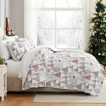 Full/Queen Quilt Bedding Set, Microfiber Quilts Queen Size, Coverlet, Stain & Pet Hair Resistant Bedding, Full Size Bedspread With 2 Pillow Shams, Bone, 2025 - 歡樂與光明 - 查看 5