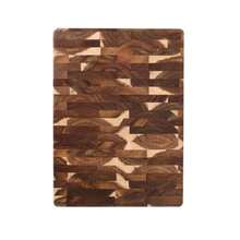 Acacia End Grain Reversible Butcher Block Cutting Board 11.8 X 16.14 HeavyDuty Wood Chopping Board With Recessed Finger Grips For Kitchen Food Preparation Serving Platters And Durable Daily Use In Home And Professional Culinary Settings - 金合歡木 - 查看 1