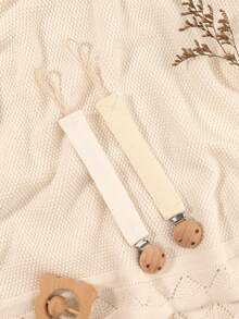 2pcs Personalized Baby Pacifier Clip Cute Polka Dot Print Customized Patterns For Boys And Girls, Custom Baby Pacifier Clip Universal Soothing Clip, Suitable For Halloween, Baptism, Thanksgiving, Christmas Giftsbaby Shower Family Decorations Gifts - Multicolor - View 8