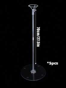 10 件透明亚克力桌面气球支架套件，27.5 英寸气球棒支架带底座，适用于桌面中心派对装饰、迎婴派对、性别揭晓仪式、圣诞派对装饰架（不含气球） - 彩色 - 查看 14