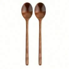 2/4pcs 9-Inch Wooden Cooking Spoons, Made Of Japanese Chestnut Wood, Suitable For Cooking And Baking - Kitchen Utensils For Stirring Soup - Multicolor - View 15