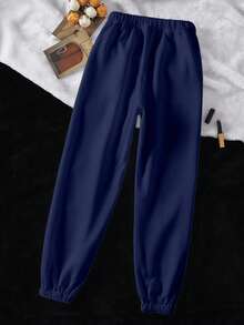 Conjunto casual estampado "California Dream" con capucha y jogger – moderno, juvenil y cómodo - Azul Marino - Ver 2