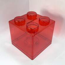 1个超大立方体存钱罐，透明立方体硬币罐，立方体积木组合小零件收纳盒/罐，可堆叠硬币罐，透明塑料硬币罐，杂物积木罐 - 彩色 - 查看 15