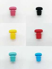 6/4个装 - 硅胶酒瓶塞 红酒瓶密封塞 油瓶塞 - 彩色 - 查看 14