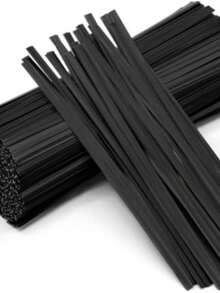 400 Pcs Twist Ties For Bags 5" Cable Ties Bag Twist Ties For Cord Twist Bread Ties Reusable Black Plastic Coated Ties Heavy Duty Bread Ties Twist Wire Ties For Household And Office Use - Black - View 1