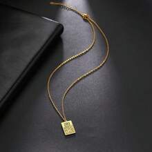 TEAMER Stainless Steel Tarot Cards Necklace Vintage Tarot Jewelry Good Luck Amulet Pendants For Women{Inchcolor_nameinch:InchGold-THECHARIOTinch} - 黃金-THECHARIOT - 查看 4