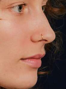 1Pcs/3Pcs Set 8mm Stainless Steel Fake Nose Ring, Non-Piercing Clip On Lip Septum Hoop, Faux Nose Jewelry, Goth Punk Grunge Aesthetic Lip Nail, Cartilage Earring, Body Jewelry For Women Men, Christmas Halloween Party Concert Gifts, Alternative Emo Punk Accessories - 銀色 - 查看 4