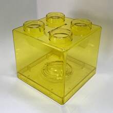 1个超大立方体存钱罐，透明立方体硬币罐，立方体积木组合小零件收纳盒/罐，可堆叠硬币罐，透明塑料硬币罐，杂物积木罐 - 彩色 - 查看 17