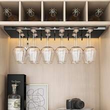 Portavasos de acero inoxidable para debajo del gabinete, estante para Bar, ahorro de espacio, estante de almacenamiento, ganchos colgantes, soporte para copa de Pokal