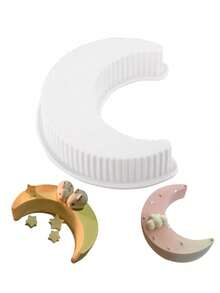 1pc Crescent Shaped Silicone Cake Tray, Mousse Cake Tray, Bread And Pizza Baking Mold, Moonlight Sonata Mousse Cake, Bread And Pizza Baking Mold, Kitchen Baking Tool, Suitable For Ramadan