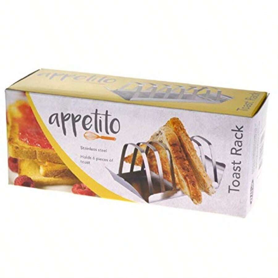 Appetito Stainless Steel Toast Rack W Tray - As Pic - View 1