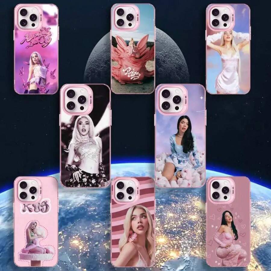 Funda a prueba de golpes rosa mate K- para 17,16,15,14,13,12,11,Pro,MAX - z7 - Ver 1