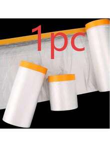 Transparent Dust-Proof Tape, Transparent Paint Protection Film - Waterproof, Dust-Proof, Odorless PE Film. Suitable For Furniture Cutting And Wall Protection During Travel Or Decoration. Plastic Sealing Tape For Painting Projects. Easy Tear Design, Suitable For Cabinets And Wardrobes.