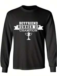 Boyfriend Runner Up  Sarcastic Humor Graphic Novelty Funny Long Sve Shirt For 's - Style 2 - View 1