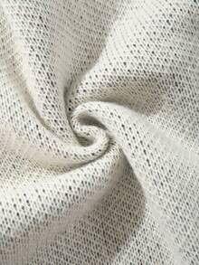 Autumn Winter Funny Cat Jacquard Embroidered Letter V-Neck Sleeveless Vest, Minimalist College Style Casual Loose Fit Unisex Knitted V-Neck Pullover Sweater Top - Apricot - View 7