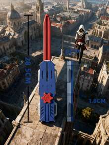 Réplica de la Hoja Oculta de Assassin's Creed - Accesorio de cosplay para fiestas de disfraces y fans del juego. Modelo de arma coleccionable para exhibición y decoración de cosplay. Perfecto para entusiastas de los juegos y espectáculos de disfraces - Multicolor - Ver 7