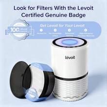 LEVOIT Air Purifier For Home Bedroom, AHAM VERIFIDE, Fresheners Filter Small Room Cleaner With Fragrance Sponge For Smoke, Allergies, Pet Dander, Odor, Dust Remover, Office, Desktop, 1 Pack, White - ColorC - 查看 9