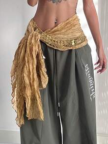 1件爵士舞臀巾/披肩，百搭纯色涤纶（聚酯纤维）豹纹印花 - 彩色 - 查看 1