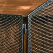 HOMCOM Fireplace Ty Screen, Spark Guard, Three-Piece, 128 X 76.5 Cm, Foldable With Iron Mesh For  Fireplaces - one-size - View 6