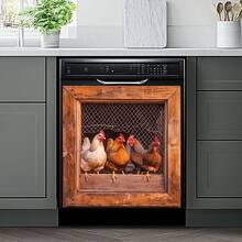 1pc Chicken Wall Stickers, Rooster Hen Chicks Butterfly Farm Idyllic Wall Decals Removable Vinyl Peel And Stick Hen Chicks Eggs Chicken Art For Farmhouse Kitchen Dining Room Nursery Pantry Home Decorations - Multicolor - View 9