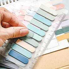 200 ملاحظات لاصقة شبه شفافة متدرجة اللون من نوع واحد يمكن استخدامها لتمييز الكتب المدرسية وتصنيف مستلزمات المكتب. وهي مناسبة لتدوين الملاحظات والفهرسة