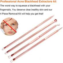 Set de Acero Inoxidable Espinilla Acné Blemish Eliminación de la espinilla Kit de Aguja Herramienta para Mujeres y Hombres cuidado Facial de la Piel Protegerï¼ˆ4 pcsï¼‰ - 1 - Ver 1