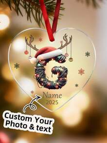 1-2 قطعة من الزينة المخصصة لعيد الميلاد، قلادات أكريليك، زخارف اسم متوفرة. مناسبة للتعليق على أشجار عيد الميلاد، تتميز بأنماط عيد الميلاد، تصاميم الحروف، ونص قابل للتخصيص. مثالية للديكورات الخارجية والداخلية وحفلات الأعياد. زخارف ملونة، كرتونية، جميلة، شفافة، ودافئة، هدايا شخصية مثالية للآباء والأمهات والأبناء والبنات والأصدقاء والزملاء. خيار مثالي لعيد الميلاد