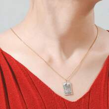 TEAMER Stainless Steel Tarot Cards Necklace Vintage Tarot Jewelry Good Luck Amulet Pendants For Women{Inchcolor_nameinch:InchSilver-THEEMPRESSinch} - 銀-THEEMPRESS - 查看 3
